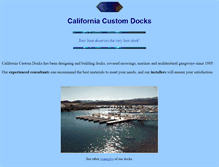 Tablet Screenshot of customdocks.com